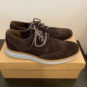 Cole Haan Lunargrand Suede Wingtip Men’s Shoes